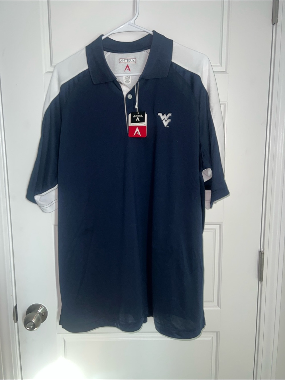 Antigua Navy Polo with White Shoulder Panels